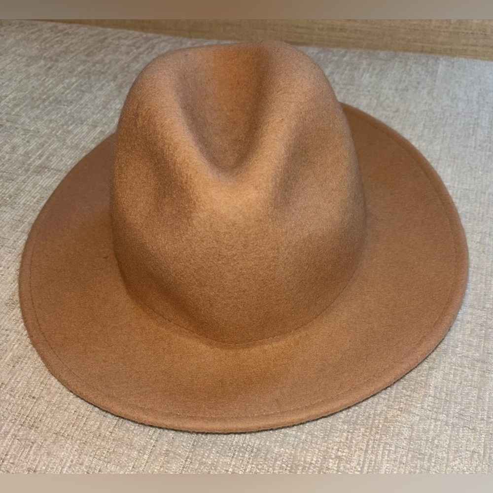 Western Rosin Fedora Hat Brown Wool Felt Size Small Western Boho Wide Brim
